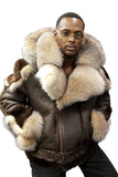 2025 Wish  men's imitation leather, fleece and fur integrated short coat, oversized fur collar men's coat, a small amount in stock