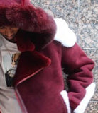2025 Upgrade and thicken wish  men's coat imitation leather fleece hit white fur integrated short hooded jacket
