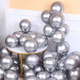 20pcs Metallic Chrome Latex Balloons, 25cm/10 Inch Round Helium Balloons For Wedding Graduation Anniversary Birthday Party Decorations Easter Gift Christmas, Halloween Gift