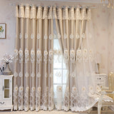 2 Panels Exquisite European-Style Floral Embossed Jacquard Double Layer Blackout Curtains - Enhance Home Decor with Grommet Top, Thermal Insulation, and Light Blocking - Perfect for Living Room and Bedroom Windows