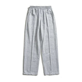 Spring Mens Baggy Sweatpants Korean Fashion Streetwear Light Grey Straight Wide Leg Pants Casual Trousers Male 240301