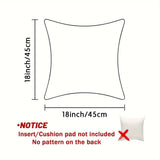 4-Pack 18x18 Inches Machine Washable Velvet Christmas Throw Pillow Covers - Festive Snowman, Candy Cane, Holiday Gift Designs with Plaid Pattern for Living Room, Bedroom Decor - Zippered Polyester Sofa Cushions (Pillow Inserts Not Included)