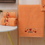 3pcs Halloween-Themed Bath Towel Set - Soft 100% Cotton Terry Cloth Bath Linen Sets with Embroidered Pumpkin Spirit Design, Happy Halloween Bathroom Accessories, Festival Gift for Shower, Sauna, and Halloween Decorations