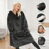 1pc, CozyPlus Wearable Blanket - Soft, Spacious, and Stylish Hooded Blanket for Sofa, Living Room, Bed, Indoor and Outdoor Use - Exquisite Design, Warm, Comfortable, and Lightweight