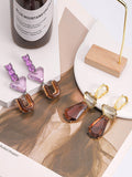 woloong Heart Shape Geometric Drop Earrings