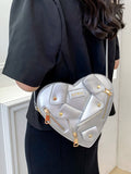 woloong Zipper Split-Joint Heart Shape Handbags Crossbody Bags Bags