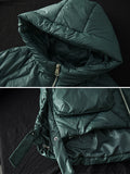 woloong Original Solid Hooded Cotton-Padded Coat