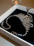 woloong Tasseled Rhine Stones Bracelet Accessories