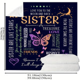 1pc Warm Super Soft Envelope Blanket, High-definition Printing Gift Blanket For Sisters, Flannel Blanket, Air Conditioning Office Nap Blanket