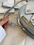woloong Zipper Split-Joint Heart Shape Handbags Crossbody Bags Bags