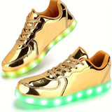 Luminous Flashing Unisex Shoes - LED Lights Up, USB Charging, Lace Up, Couples Dancing, Flashing Trainers for Men and Women - Perfect for Nighttime Outings, Parties, and Special Occasions