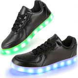 Luminous Flashing Unisex Shoes - LED Lights Up, USB Charging, Lace Up, Couples Dancing, Flashing Trainers for Men and Women - Perfect for Nighttime Outings, Parties, and Special Occasions