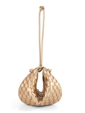 woloong Zipper Woven Split-Joint Geometric Handbags Bags