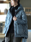 woloong Original Solid Hooded Cotton-Padded Coat
