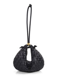 woloong Zipper Woven Split-Joint Geometric Handbags Bags