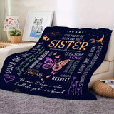 1pc Warm Super Soft Envelope Blanket, High-definition Printing Gift Blanket For Sisters, Flannel Blanket, Air Conditioning Office Nap Blanket