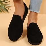 Lightweight Chic Black Loafers for Women: Comfortable, Versatile Slip-On Flat Shoes for All Seasons