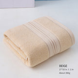 1pc Super Absorbent Cotton Bath Towel - 27x55 Inches - Soft And Comfortable For Adults - Perfect For Bathroom Supplies