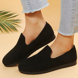 Lightweight Chic Black Loafers for Women: Comfortable, Versatile Slip-On Flat Shoes for All Seasons