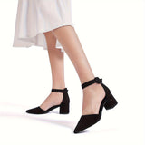 Women's Closed Toe Heel Pumps Low Chunky Block Comfortable Dress Work Shoes