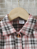 Girls' Casual Plaid Shirt Dress With Long Sleeves, Button Front And Waist Tie For Everyday Wear