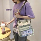 Korean Style Cute Backpacks Women Waterproof Nylon Small Shoulder Bags for Teenage Girls Schoolbags Flower Travel Backpack 220815