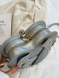 woloong Zipper Split-Joint Heart Shape Handbags Crossbody Bags Bags