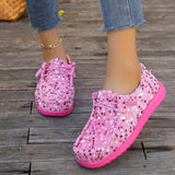 Stylish Sequin Embellished Loafers - Women's Fashion Round Toe Flat Shoes for Casual Party Occasions - Sparkling Comfortable Low Top Slip-Ons with Soft Insoles