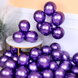 20pcs Metallic Chrome Latex Balloons, 25cm/10 Inch Round Helium Balloons For Wedding Graduation Anniversary Birthday Party Decorations Easter Gift Christmas, Halloween Gift