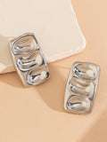 woloong Solid Color Geometric Drop Earrings