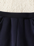 3pcs Baby's Color Clash Patchwork Casual Pants, Elastic Waist Cotton Trousers, Toddler & Infant Boy's Clothing