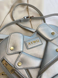 woloong Zipper Split-Joint Heart Shape Handbags Crossbody Bags Bags
