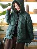 woloong Original Solid Hooded Cotton-Padded Coat