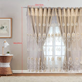 2 Panels Exquisite European-Style Floral Embossed Jacquard Double Layer Blackout Curtains - Enhance Home Decor with Grommet Top, Thermal Insulation, and Light Blocking - Perfect for Living Room and Bedroom Windows