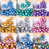 20pcs Metallic Chrome Latex Balloons, 25cm/10 Inch Round Helium Balloons For Wedding Graduation Anniversary Birthday Party Decorations Easter Gift Christmas, Halloween Gift