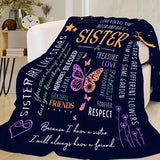1pc Warm Super Soft Envelope Blanket, High-definition Printing Gift Blanket For Sisters, Flannel Blanket, Air Conditioning Office Nap Blanket