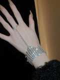 woloong Tasseled Rhine Stones Bracelet Accessories