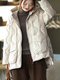 woloong Original Solid Hooded Cotton-Padded Coat
