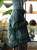 woloong Original Solid Hooded Cotton-Padded Coat