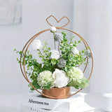 1pc Spring Flower Basket Artificial Flower, Premium Oxidation Resistance Real Touch Fake Flowers With Stems For Wedding Arrangement, Bridal Bouquet, Centerpiece, Garden, Yard, Wedding, Birthday, Shower Decor, Aesthetic Room Decor, Home Decor