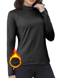 A Set Of Three - Women's Thermal Underwear With Long Sleeves And High Neck, Warm And Comfortable Top, Basic Layer Sleepwear Home Clothes, For Fall And Winter