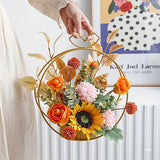 1pc Spring Flower Basket Artificial Flower, Premium Oxidation Resistance Real Touch Fake Flowers With Stems For Wedding Arrangement, Bridal Bouquet, Centerpiece, Garden, Yard, Wedding, Birthday, Shower Decor, Aesthetic Room Decor, Home Decor