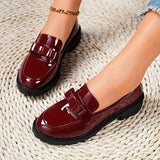 Stylish Bowknot Chunky Heel Loafers - Women's Fashion Preppy Dress Shoes - Comfortable Slip-On Design with Soft Insoles and Durable Outsoles for Everyday Wear