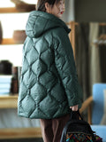woloong Original Solid Hooded Cotton-Padded Coat
