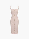 woloong - Gabrielle Button Down Short Sweater Dress