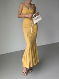 woloong - Moonlight Dance Bodycon Rib Long Dress