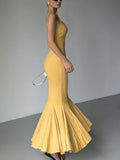 woloong - Moonlight Dance Bodycon Rib Long Dress