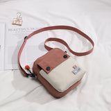 woloong Mini Shoulder Bag Female Small Canvas Fashion Canvas Cross Body Bag Casual Handbag Simple Zipper Purse Coin Bag