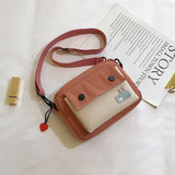 woloong Mini Shoulder Bag Female Small Canvas Fashion Canvas Cross Body Bag Casual Handbag Simple Zipper Purse Coin Bag