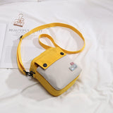 woloong Mini Shoulder Bag Female Small Canvas Fashion Canvas Cross Body Bag Casual Handbag Simple Zipper Purse Coin Bag